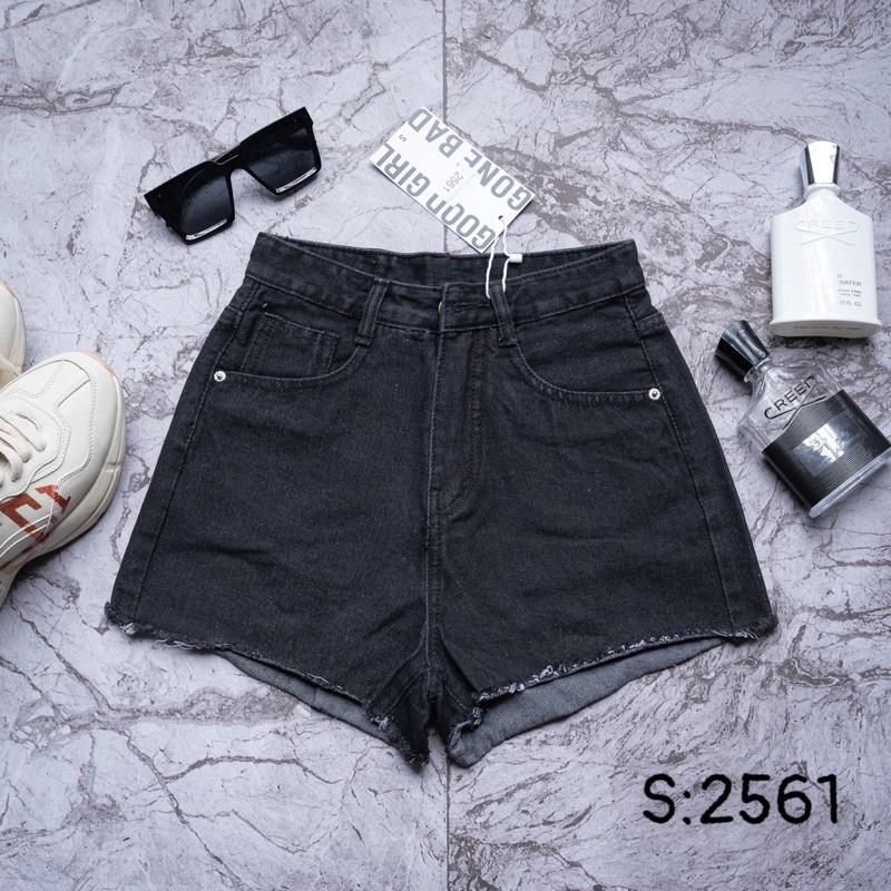 Quân Jean Short Nữ Lưng Cao  Màu Xanh Nhạt,Đậm Size S M L Shop Yuri Jeans