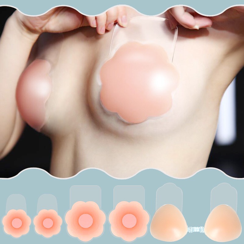 Miếng Dán Ngực ❤️FREESHIP❤️ Dán ti silicon chống xệ thiết kế bông hoa Mã 881/886