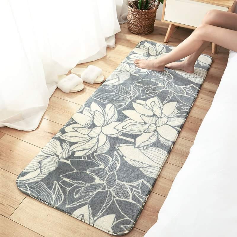 Thảm chân giường decor phòng ngủ, thảm trài sản trang trí phòng nhiều màu xinh đẹp.