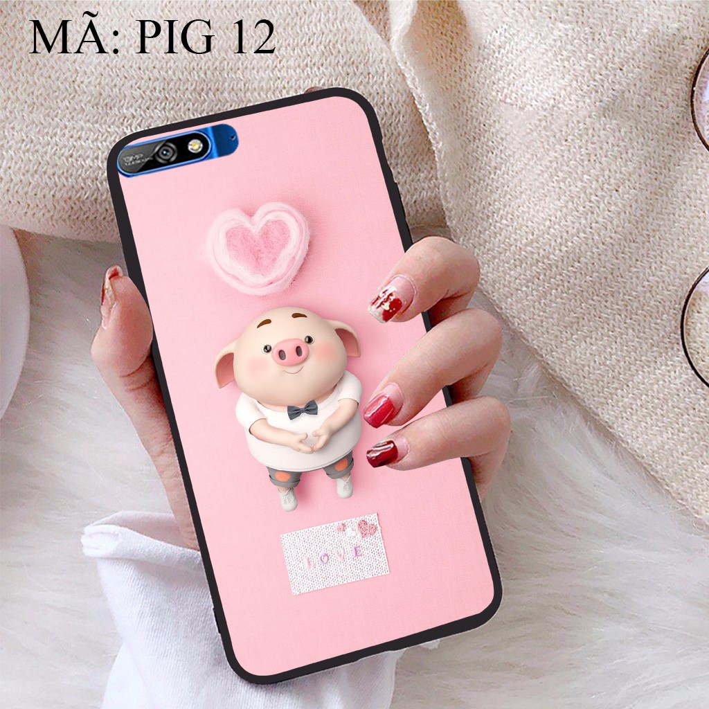 Ốp lưng Huawei Y7 Pro 2018 viền dẻo TPU BST Pig Cute