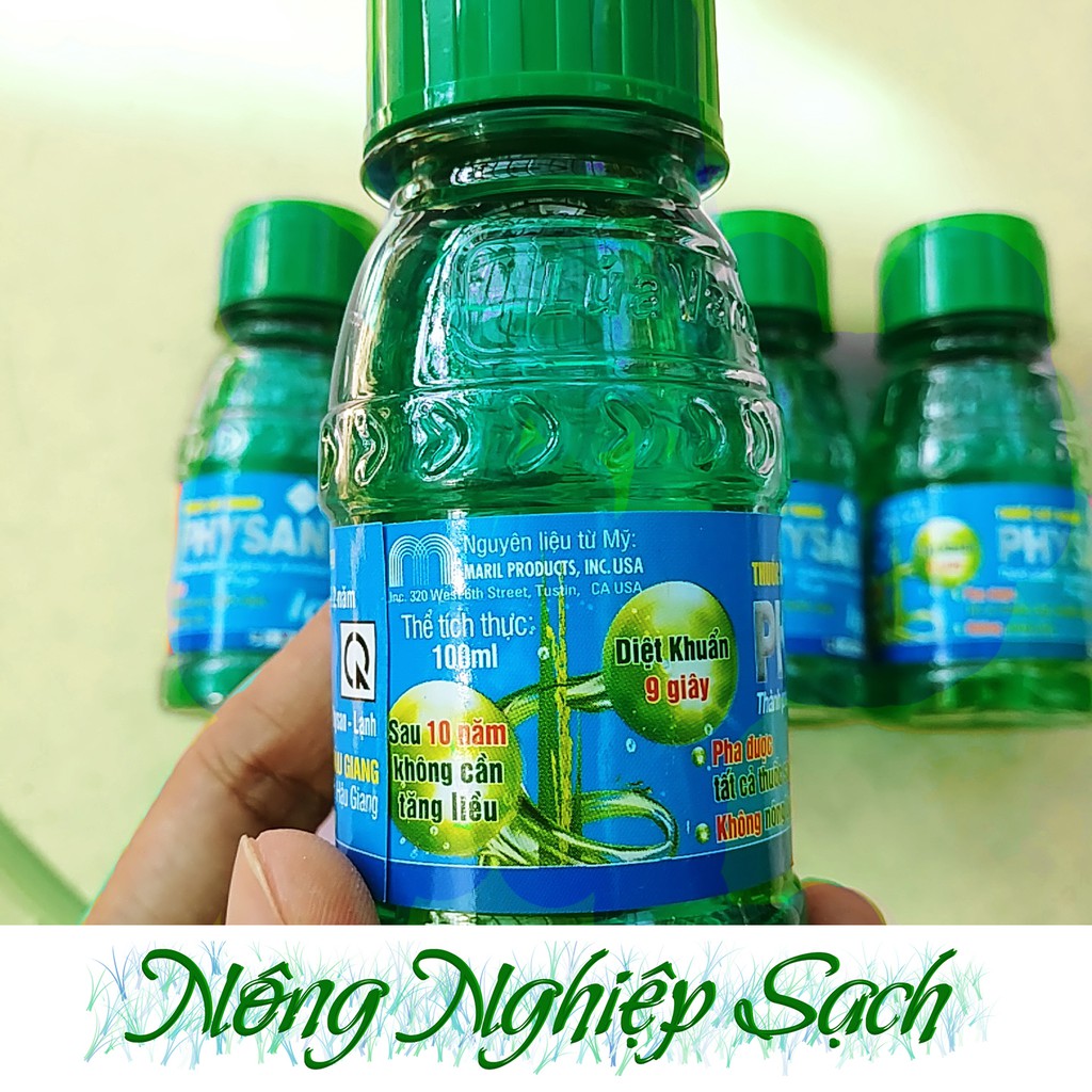 Physan Lạnh 20SL _ Thuốc đặc trị thối nhũn, cháy bìa lá Chai 100ml