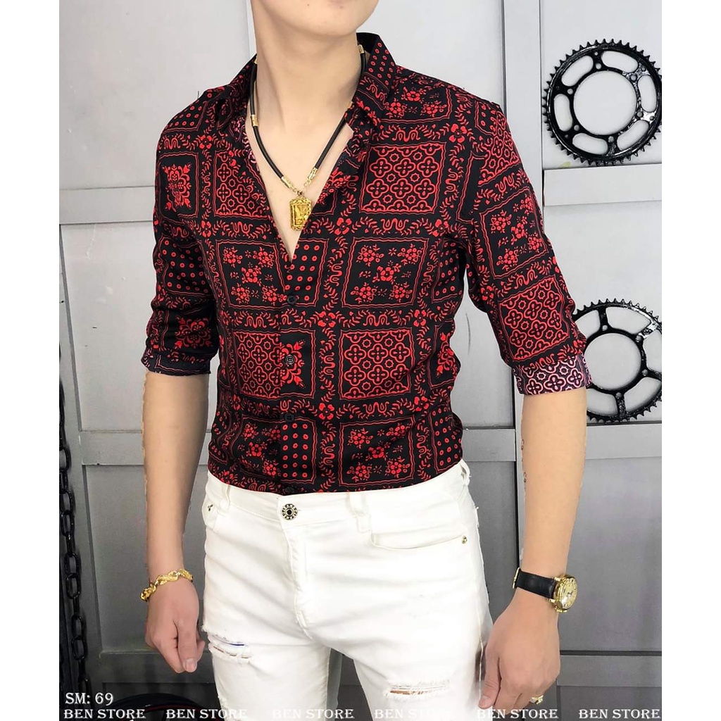 Áo sơ mi nam dài tay chất lụa chống nhăn dáng ôm Hàn Quốc