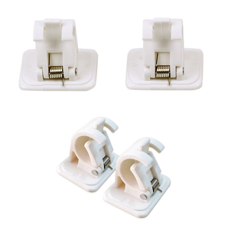 Set 2 Giá Đỡ Thanh Treo Rèm Cửa Gắn Tường Không Cần Đóng Đinh Có Thể