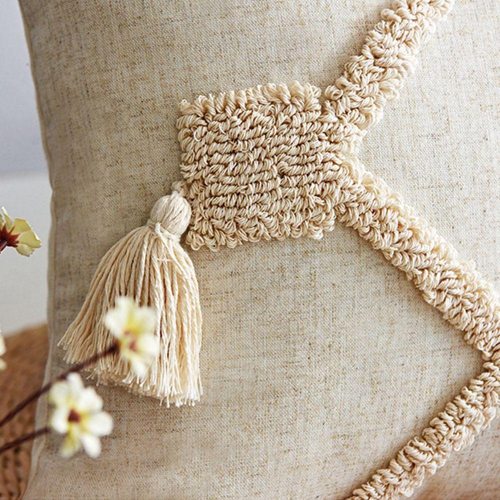 Vỏ Gối Cotton WMES15H Phối Tua Rua Trang Trí Nhà Cửa Phong Cách Bohemian