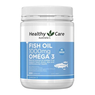 (dateT12/2025) Dầu Cá Tự Nhiên Fish Oil Healthy Care Omega 3 1000mg 400 viên (Dầu Cá HC)