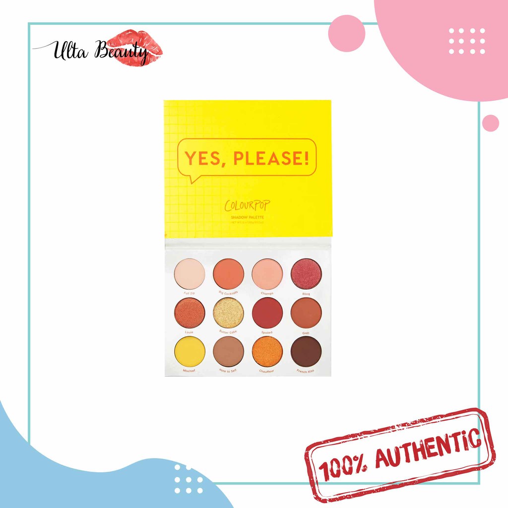 Bảng Phấn Mắt Colourpop Yes, Please! Pressed Powder Shadow Palette (12 x 0,85g)