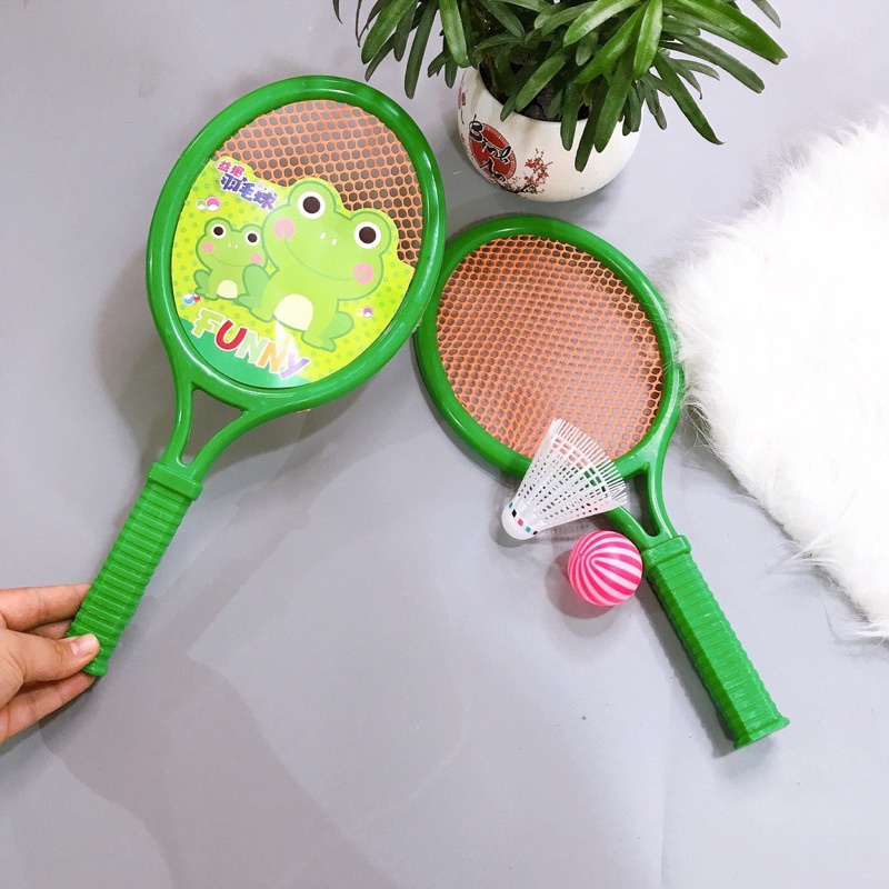 Đồ chơi Vợt Cầu lông kiêm Vợt Tennis bằng Nhựa cho Trẻ em - Giúp bé vận động và vui chơi