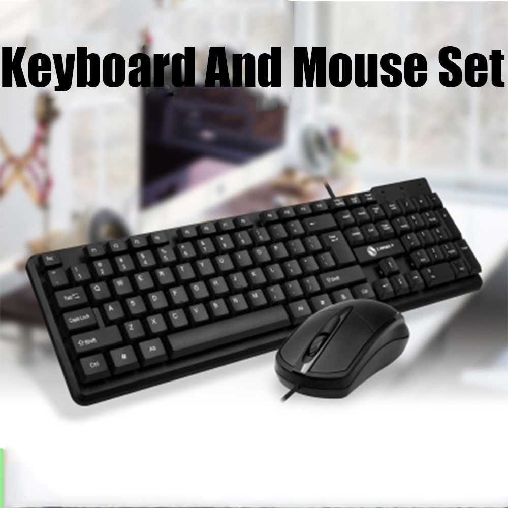 Bộ bàn phím có dây yên tĩnh và chuột nhạy để bàn thiết kế công thái học cổng cắm USB bền bỉ cho gia đình/ văn phòng