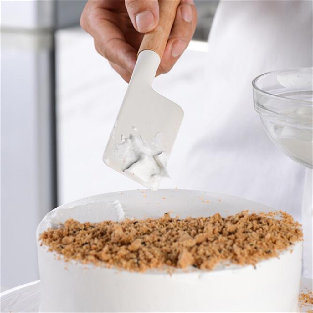 Bộ Dụng Cụ Nấu Ăn Gồm 10 Món Bằng Silicon Với Tay Cầm Gỗ Tiện Dụng