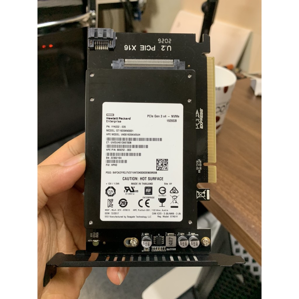 Ổ cứng HP enterprise SSD nvme pcie 1920G
