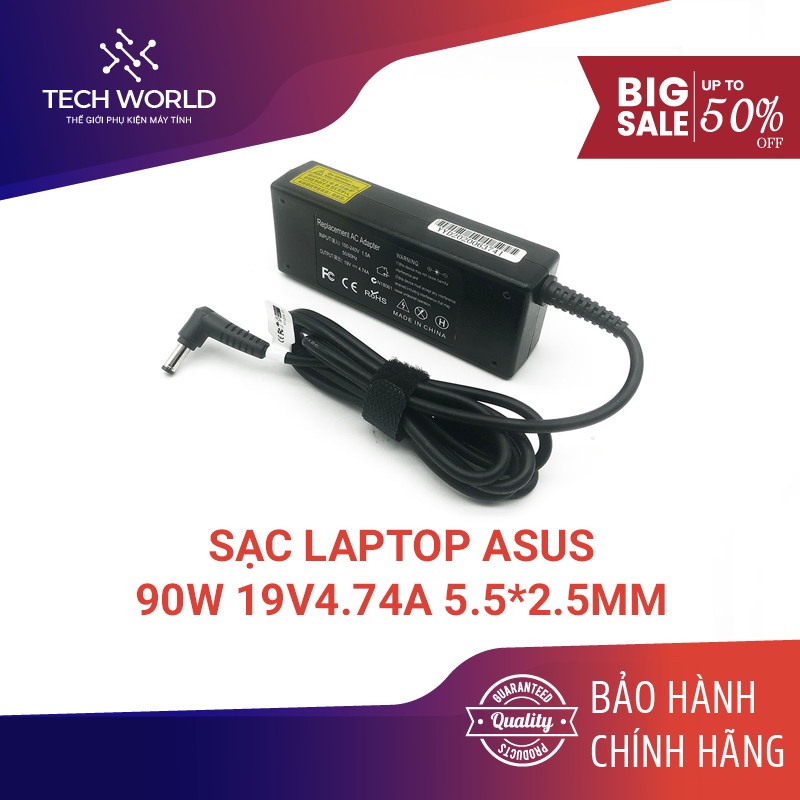 Sạc laptop dùng cho Lenovo ASUS Toshiba 19V 4.74A 90W đầu jack 5.5 * 2.5mm OEM loại xịn