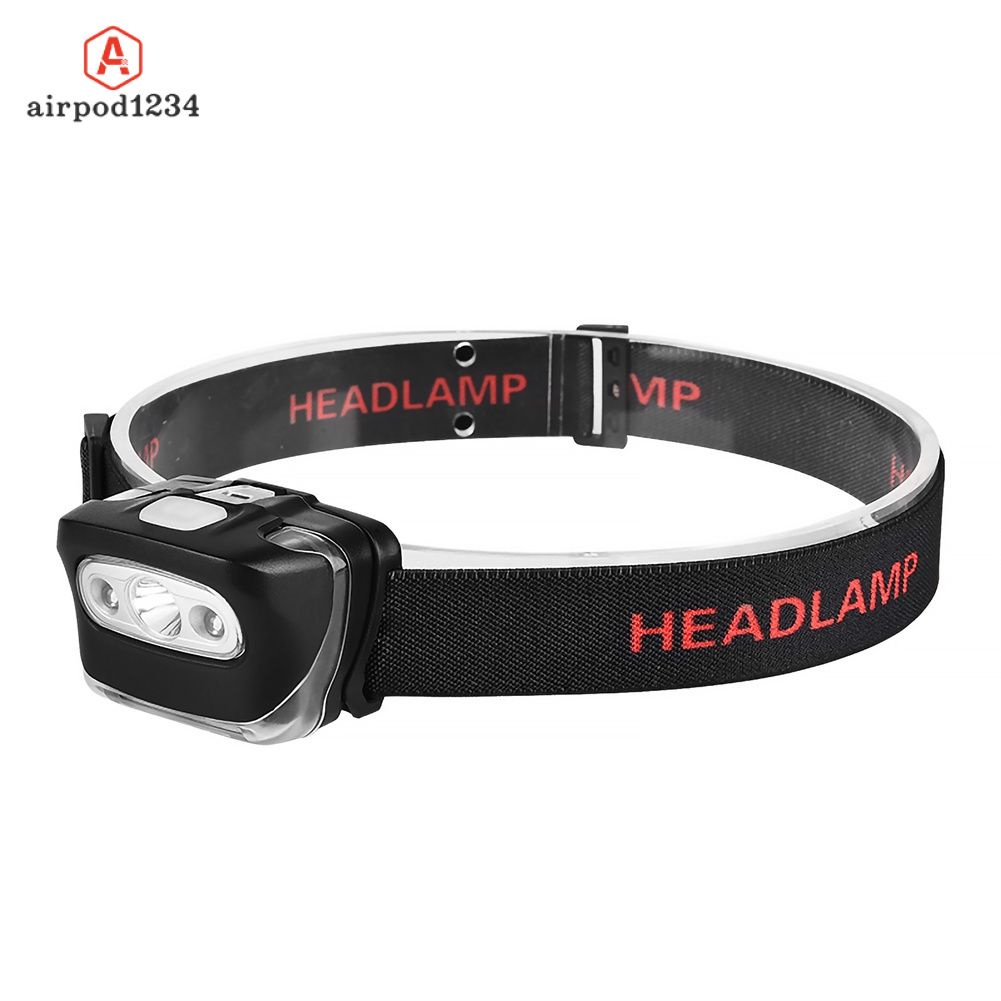 Đèn Pha LED Đội Đầu Siêu Sáng 2 Trong 1 Có Thể Sạc Lại Bằng Cổng USB Chống Thấm Nước Thích Hợp Khi Đi Cắm Trại Ngoài Trời/Chạy Bộ airpod123