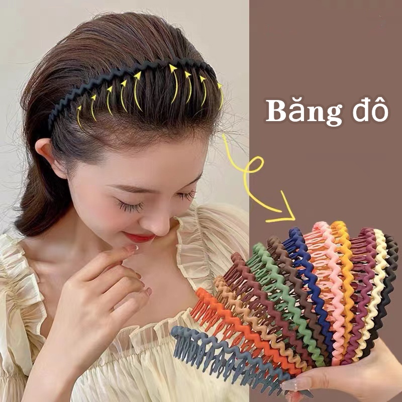 Mới Băng Đô Cài Tóc Màu Trơn Thời Trang Cho Nữ băng đô