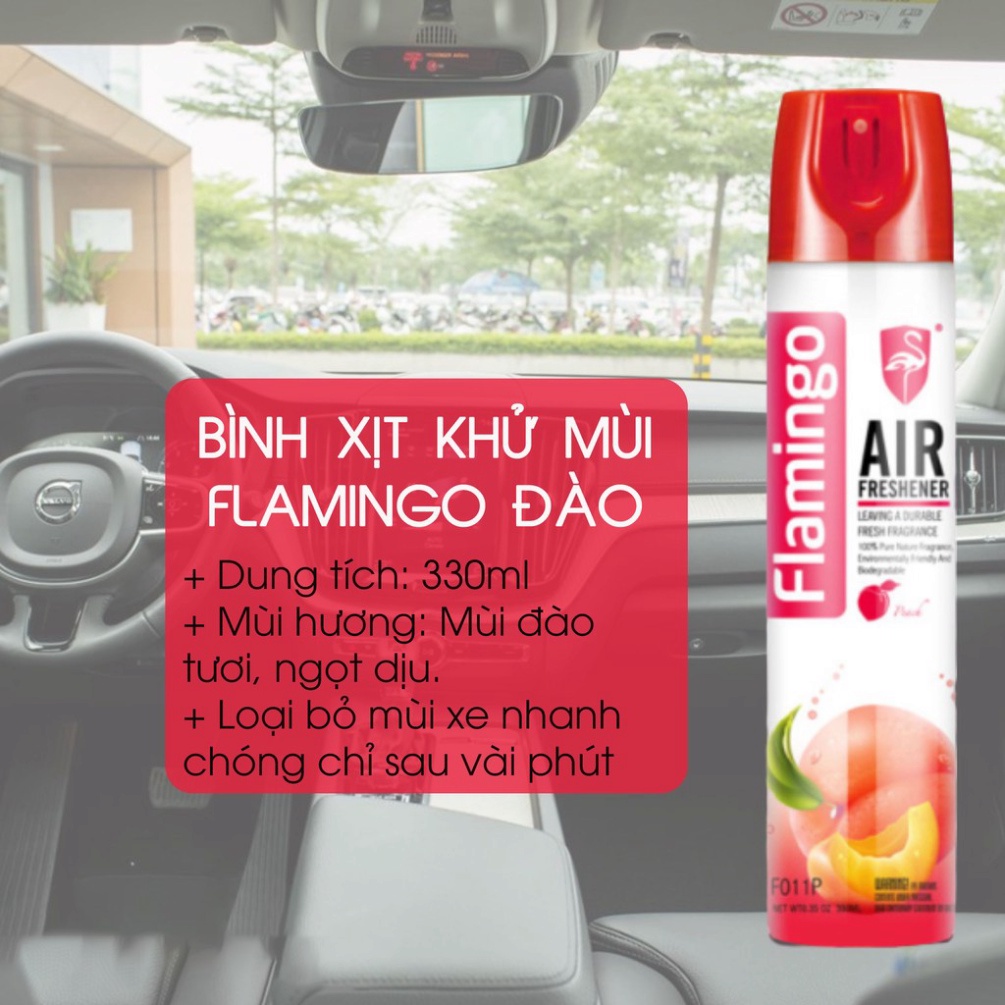 Xịt thơm nước hoa xịt khử mùi hôi, thơm xe ô tô Flamingo F011 330ml - Hãng Phân Phối Chính Thức
