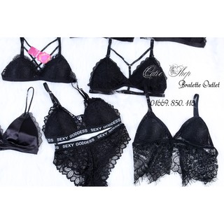 Bralette lụa viền ren
