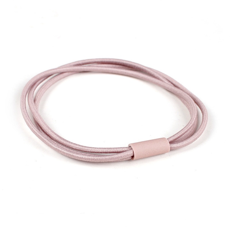 1 dây buộc tóc cao su màu trơn co giãn tốt DIY