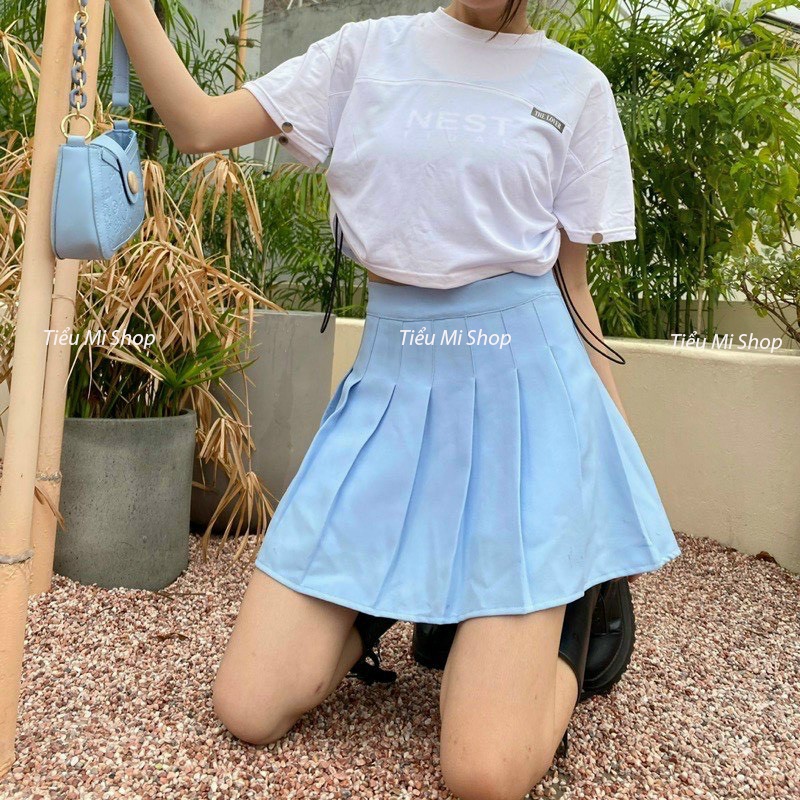 Chân váy xếp ly kiểu tennis, chân váy xếp ly chữ A siêu xinh-Tiểu Mi Shop