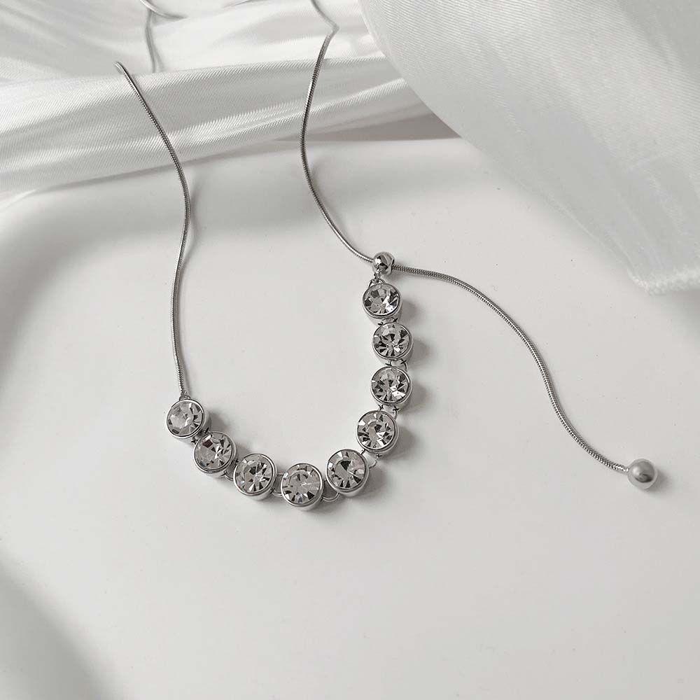 Dây Chuyền Nữ Đính Đá Lấp Lánh|Vòng Cổ Choker Hợp Kim Phong Cách Hàn Quốc