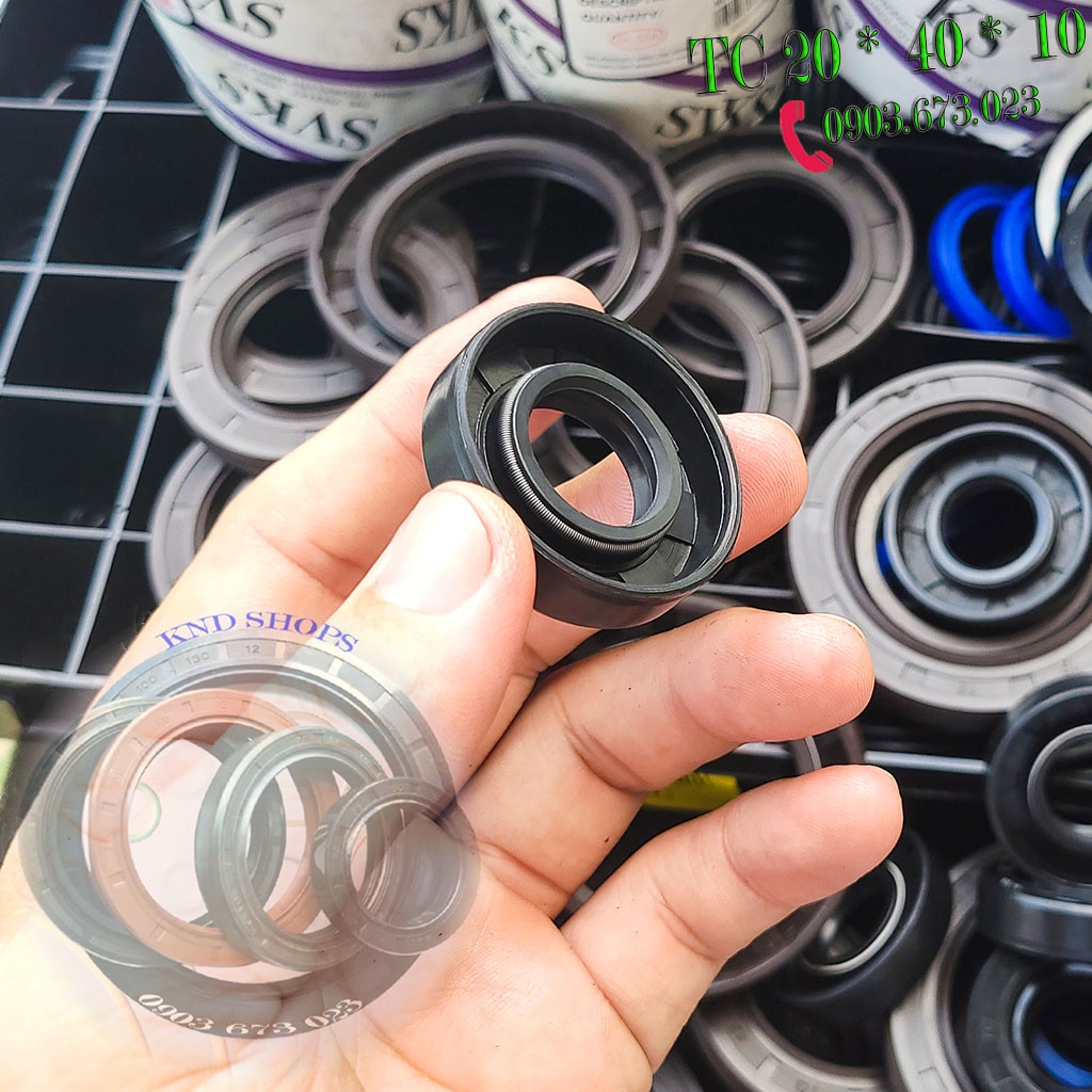 Phốt dầu TC 20*40*10, Phốt chặn nhớt trục chuyên cho phụ tùng xe máy, máy sản xuất công nghiệp | KND Shops