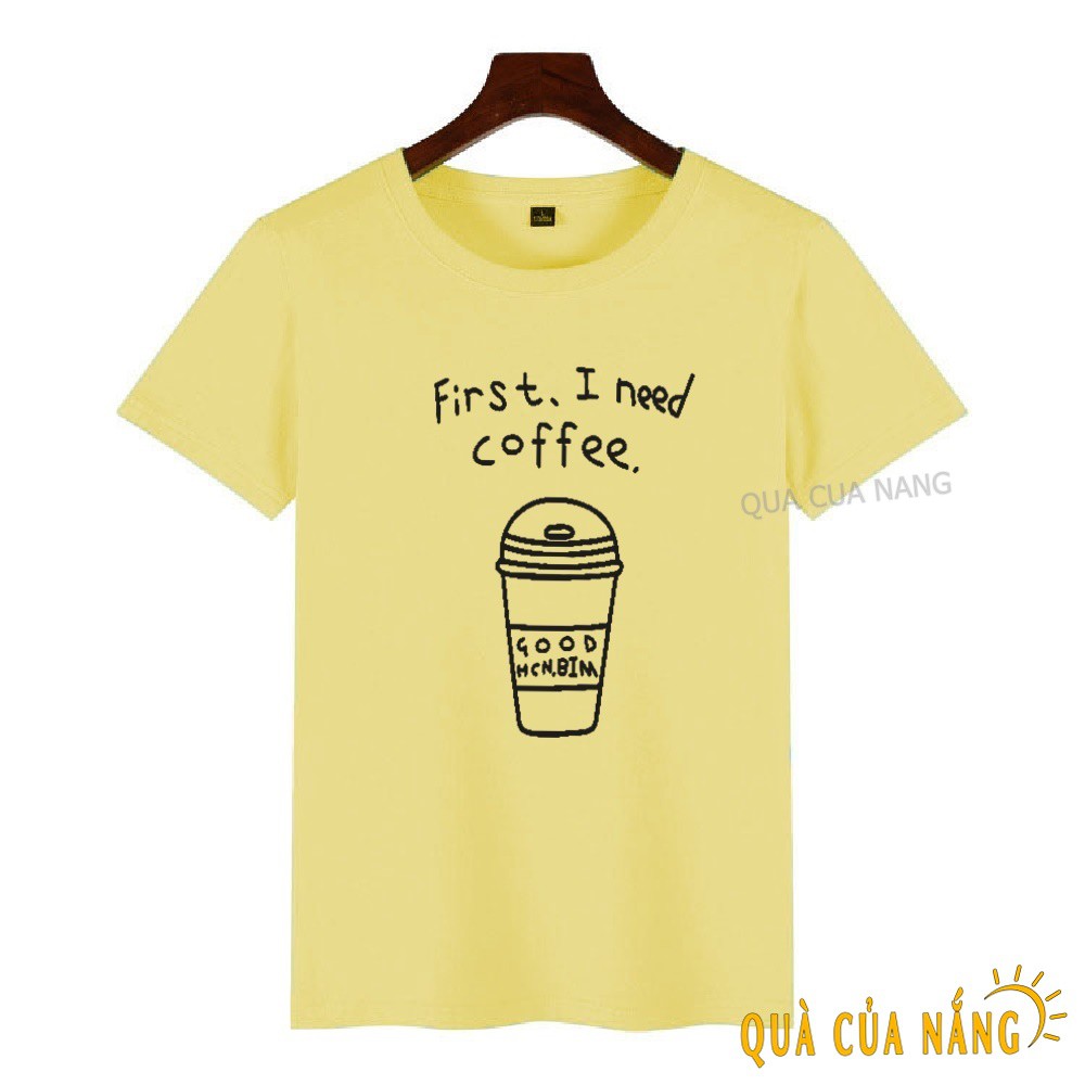 12 Màu - Áo Thun Nữ In Hình I Need Coffee Dễ Thương AT-320 ( 12 Màu ) | BigBuy360 - bigbuy360.vn