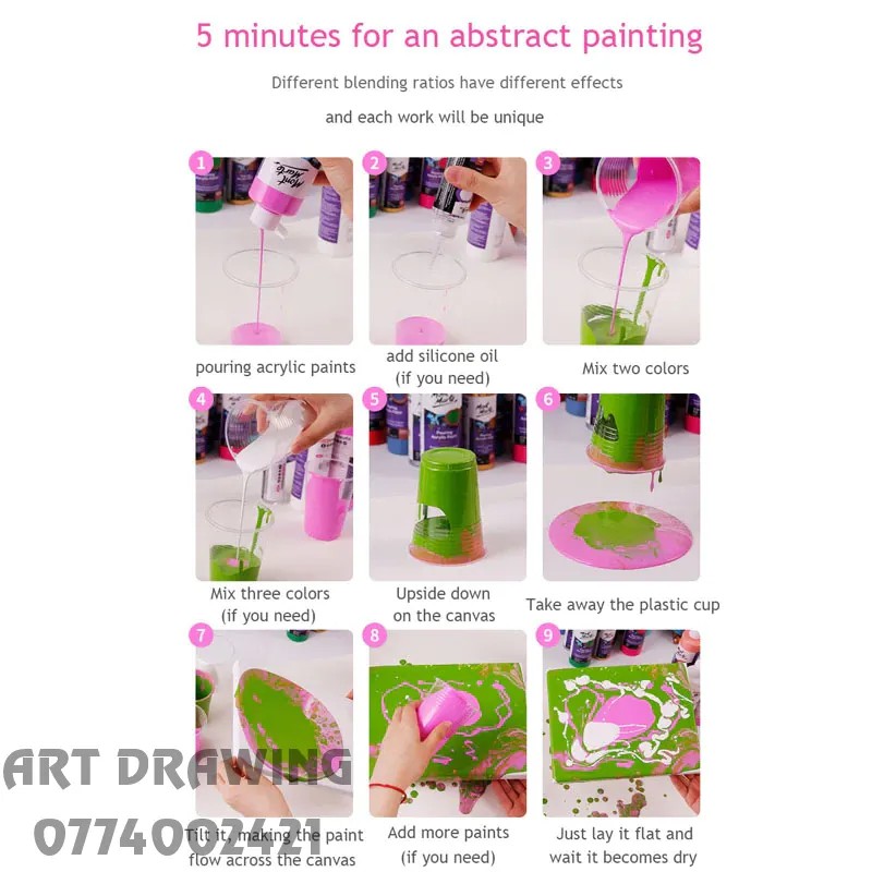 Mont Marte Premium Pouring Acrylic Paint, Màu Acrylic Pouring đăng lần 1/2