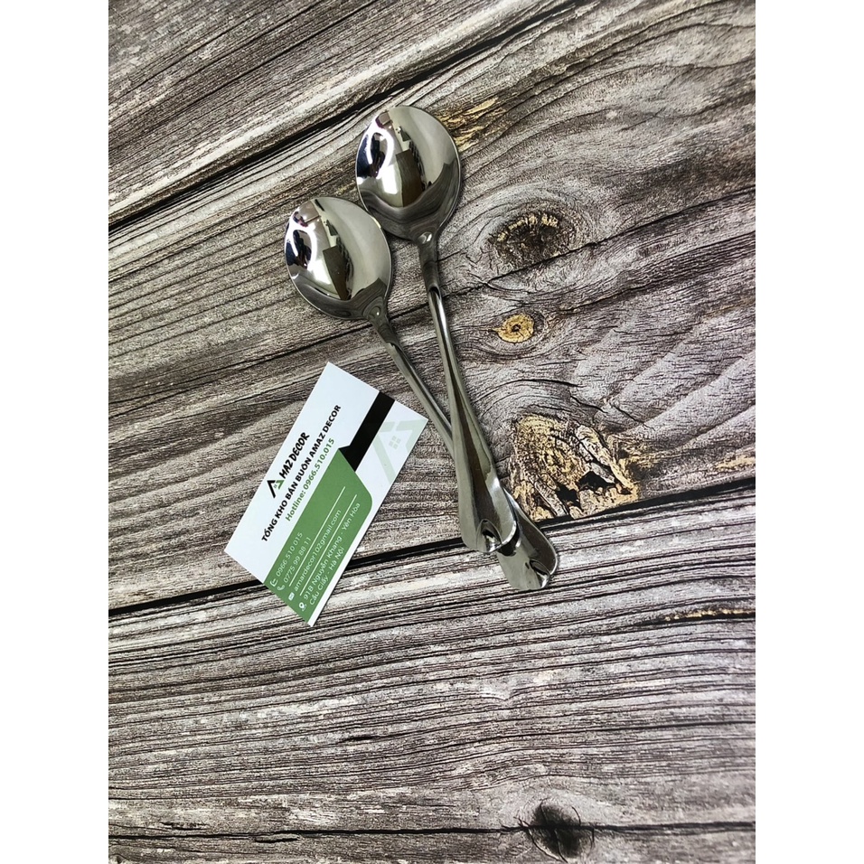 Muỗng thìa inox 304 -GNT184020 cán dài phong cách Châu Âu sáng bóng sang trong cao cấp