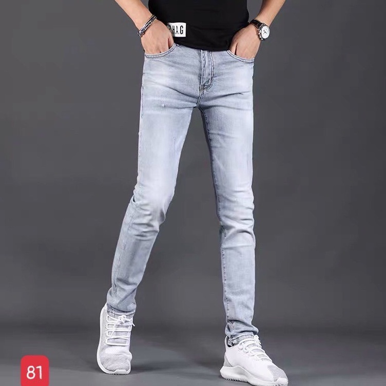 Quần jean nam xám xước nhẹ-chất bò co dãn 4 chiều-from chuẫn thời trang Lady-Hn Store88 q21