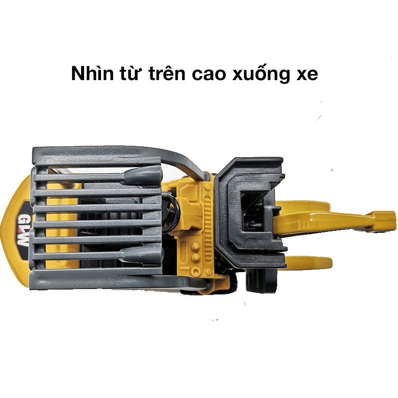 Đồ chơi mô hình xe nâng móc hàng chạy đà bằng hợp kim và nhựa an toàn, chạy được rất xa, chi tiết sắc sảo