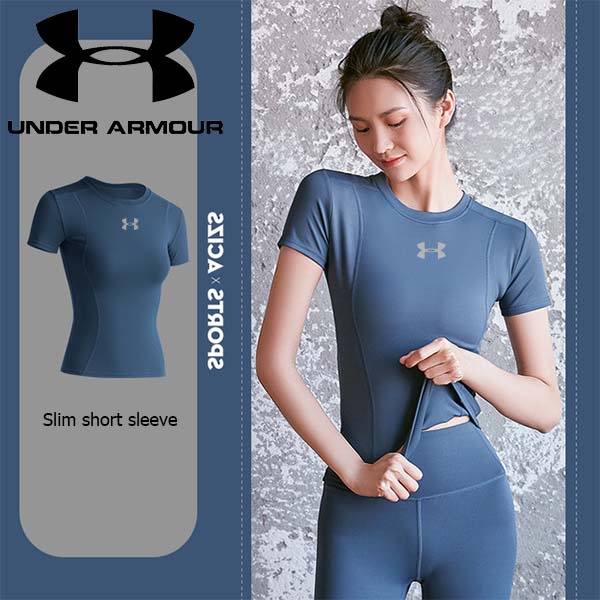 UNDER ARMOUR Áo Thun Thể Thao Co Giãn Tốt Ôm Dáng Khô Thoáng Nhanh Thời Trang Cho Nữ