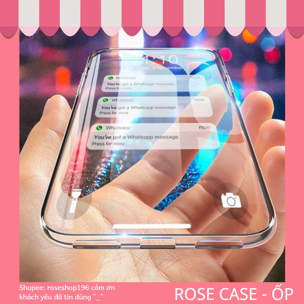 Ốp lưng iphone trong suốt siêu mỏng cho các dòng iPhone 6/6s,7/8 plus, x/xs , sxmax, xr, 11roseshop196 rose case ốp