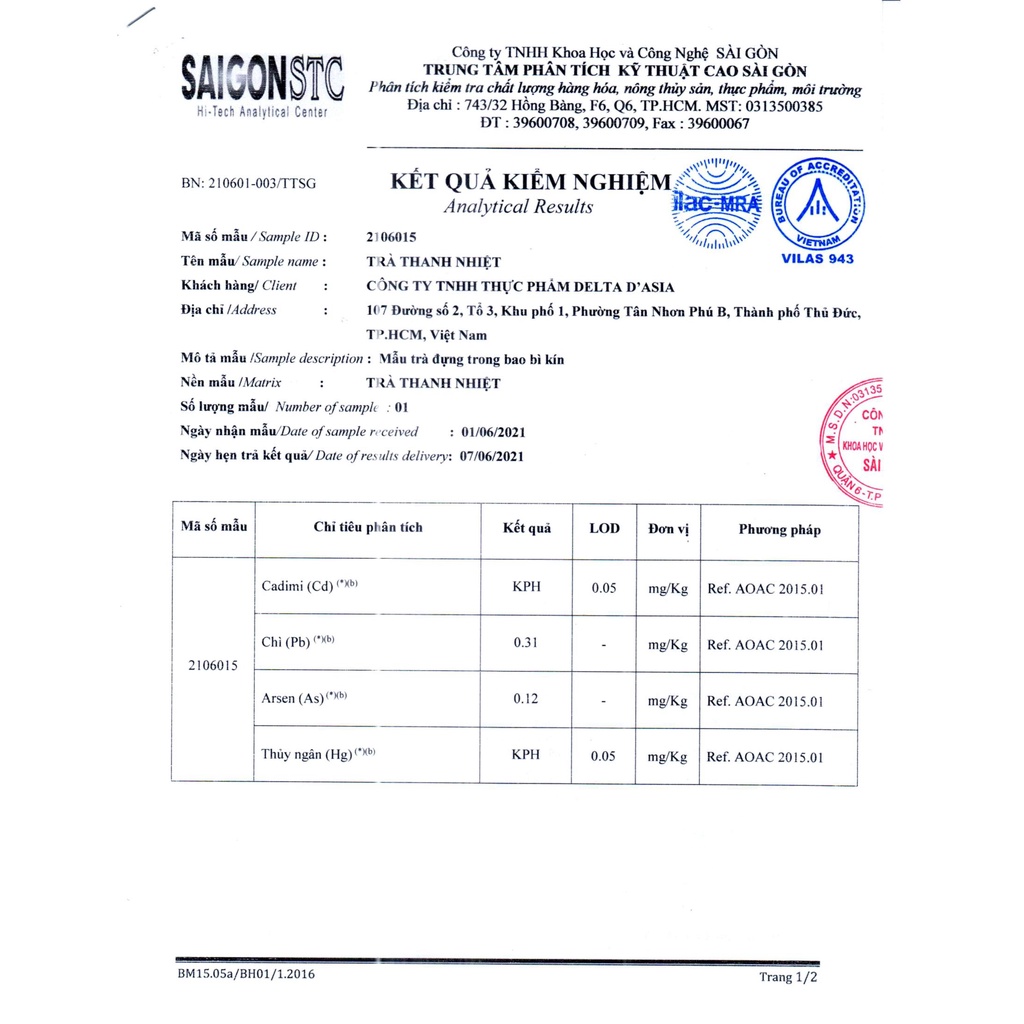 TRÀ THANH NHIỆT - Thanh lọc cơ thể, tăng cường miễn dịch thương hiệu cao cấp Delta D'Asia túi zip