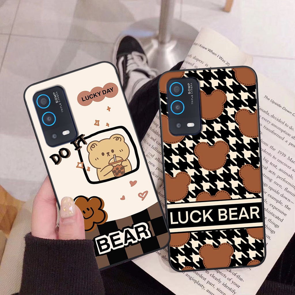 Ốp lưng Oppo A55 happy day, gấu bear dễ thương - BỀN - ĐẸP -BAO GIÁ TOÀN THỊ TRƯỜNG