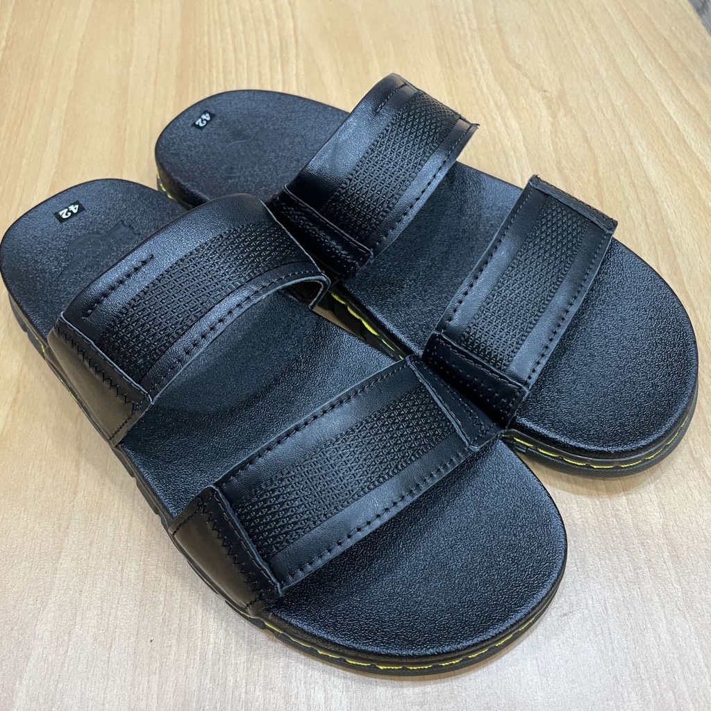 Dép quai ngang kẹp dù nam da bò 100% siêu bền