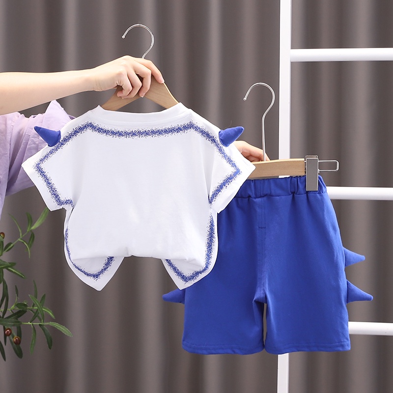 Set Đồ 2 Món Áo Thun Tay Ngắn In Hình Ultraman Và Quần short Thời Trang Dành Cho Bé Trai 0-5 Tuổi