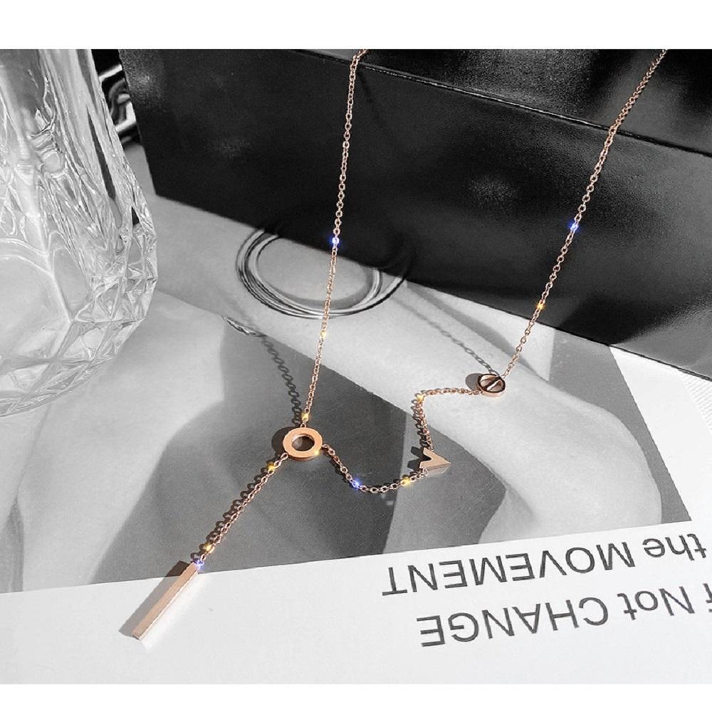 Vòng Cổ Mặt Hình Học Đơn Giản Thời Trang Cho Nữ