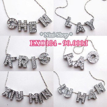 Vòng cổ ghép chữ cái tên thành viên EXO