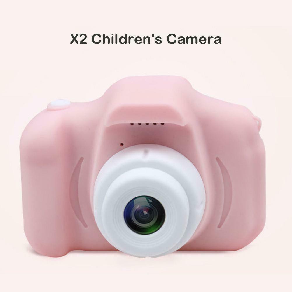 X2 Children Mini Video Camera 2 Inch Digital Photo Camera Screen Chargable Digital Mini Camerafor Kid Gift (Pink)