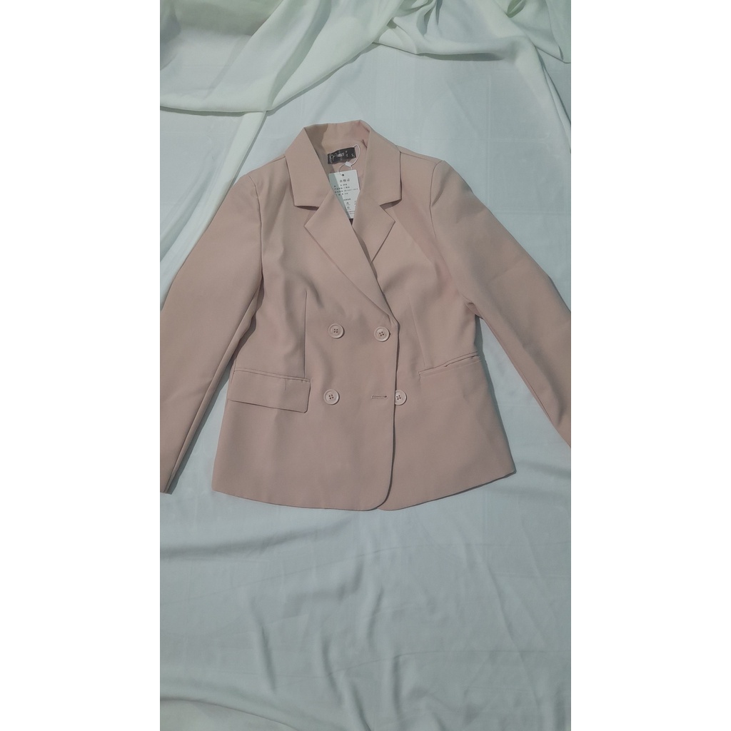 Áo Blazer Hai Lớp Dài Tay Phong Cách Công Sở