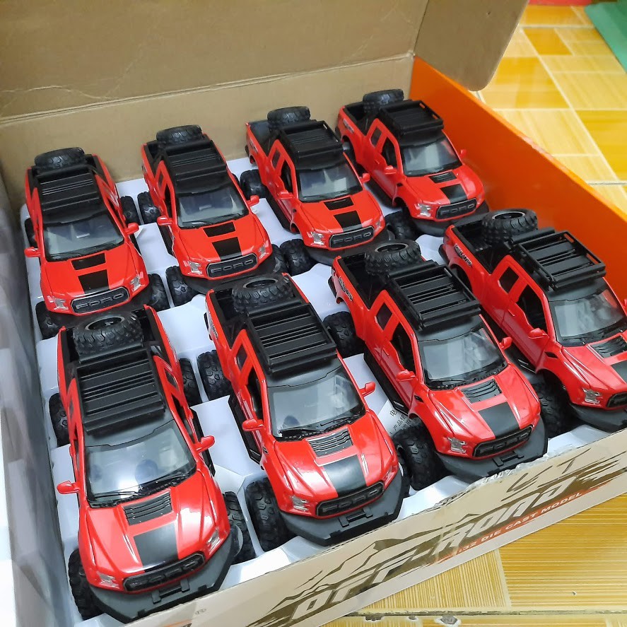 Xe mô hình ford offroad 1:32 đồ chơi trẻ em bằng hợp kim nhựa có đèn và âm thanh mở được cửa xe