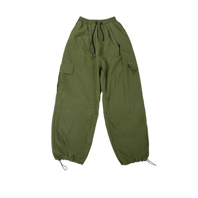 Quần dài 19885 ống rộng dáng suông kiểu dây rút phong cách cổ điển thường ngày dành cho nam nữ