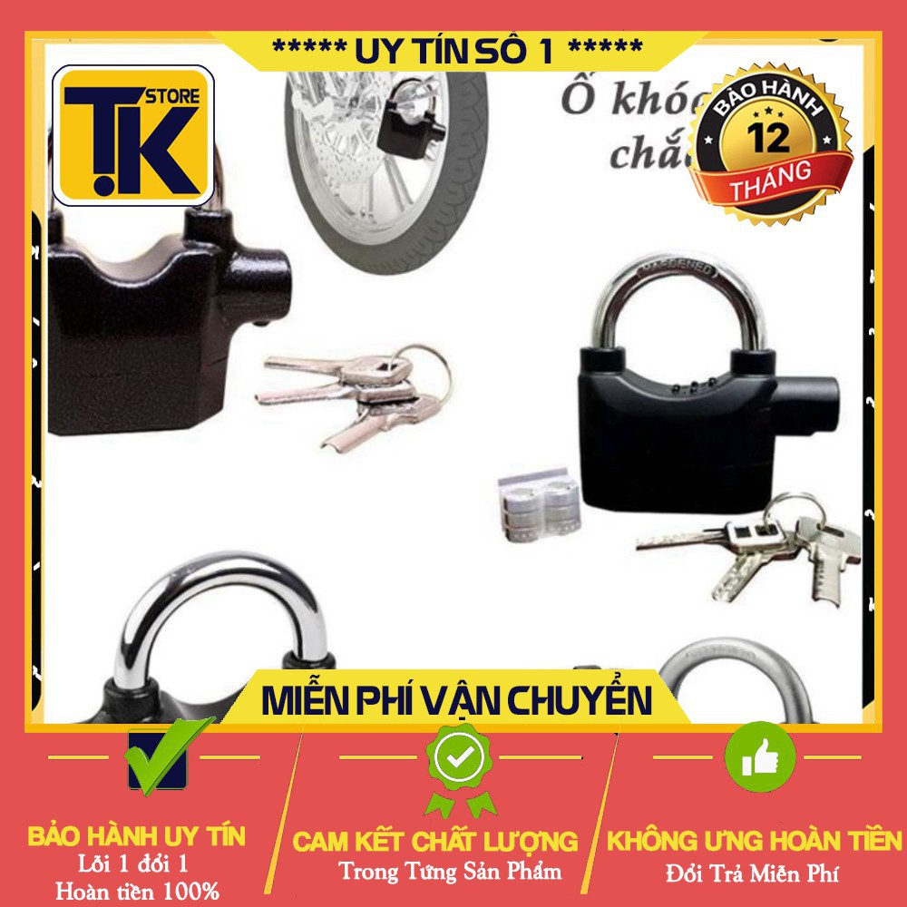 [Hàng Loại 1] ổ khóa chống trộm cao cấp Alarm Lock, ổ khóa thông minh có còi báo động . .