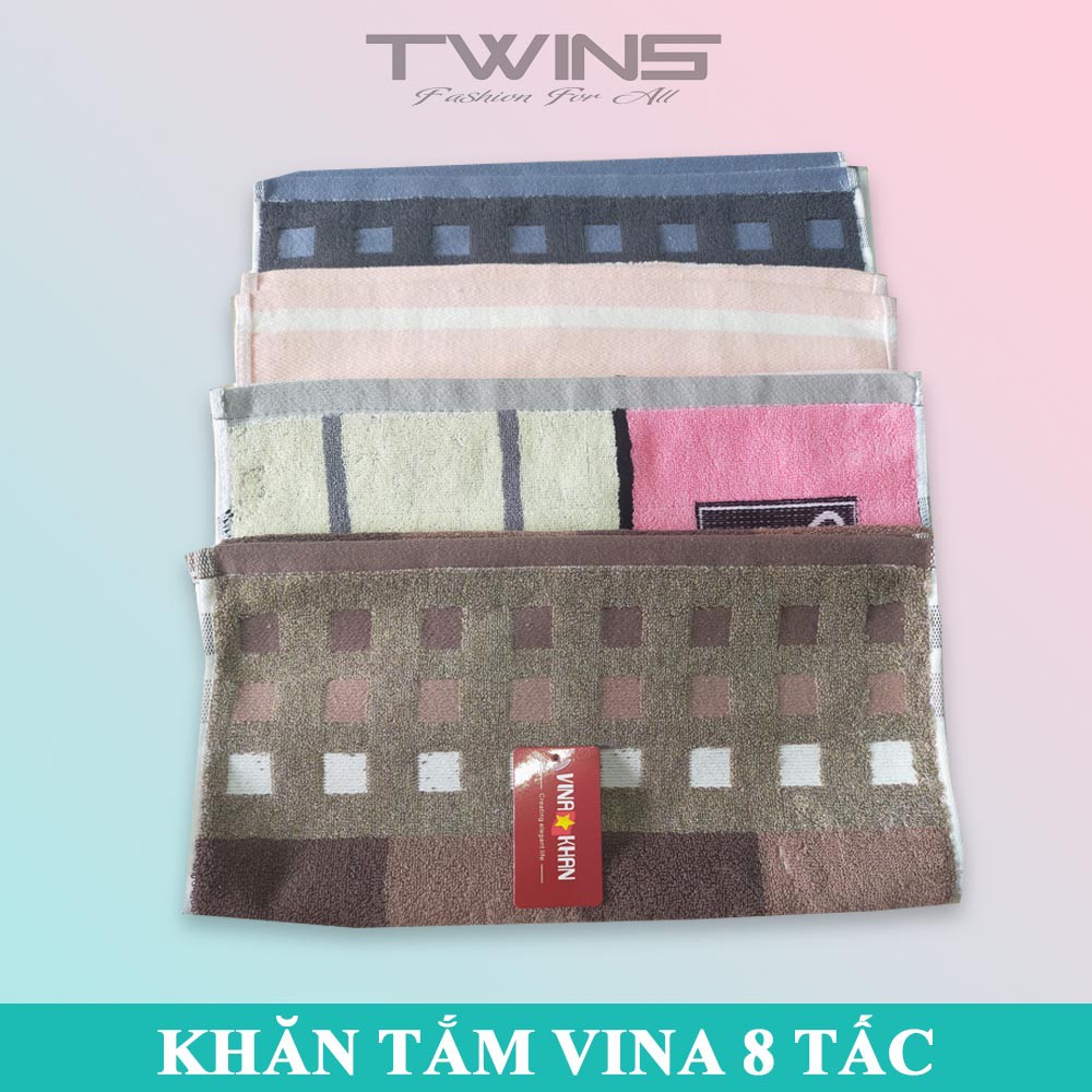 Khăn tắm cotton cao cấp đa năng Vina Khăn sọc 8 tấc thấm hút nước tốt bền màu không xù lông (shop giao màu ngẫu nhiên)