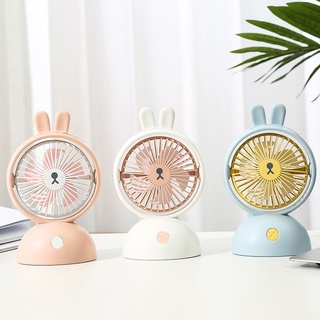Quạt mini sạc điện usb ( hình khủng long , bơ , heo , hoa cúc , tai gấu thỏ đèn ) siêu mát