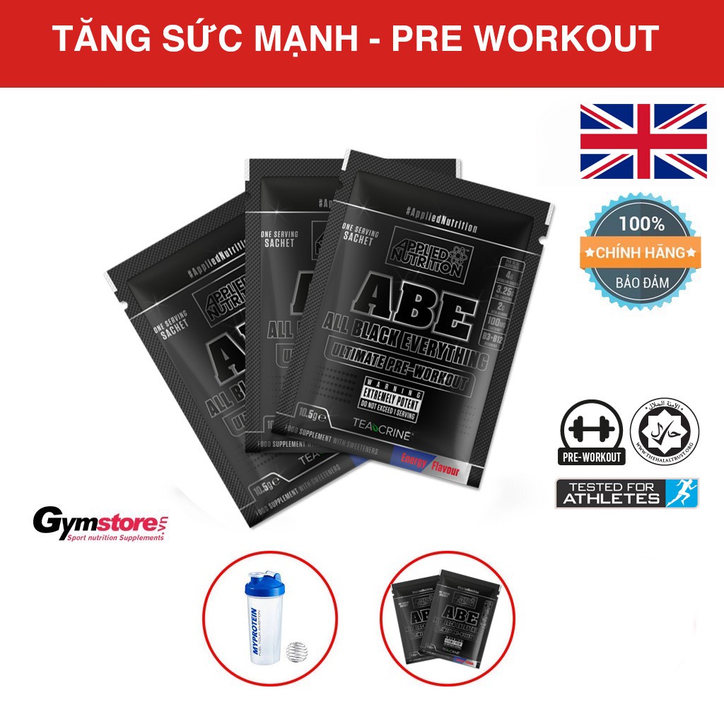 Gói dùng 1 lần Tăng sức mạnh Applied Nutrition ABE Energy Pre-Workout (Hàng Chính Hãng)