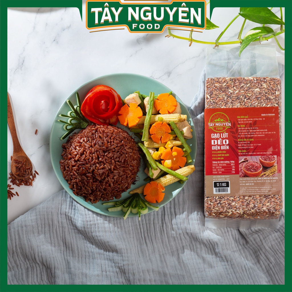 Gạo Lứt Dẻo Điện Biên Eat Clean 1Kg  - Tây Nguyên Food