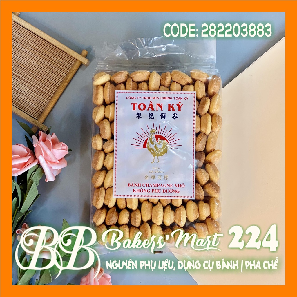 Bánh Sâm Banh Champagne (Lady Fingers) hiệu TOÀN KÝ loại không phủ đường - Bịch 500gr