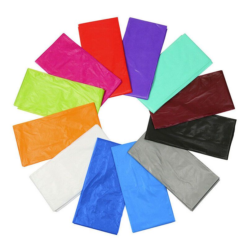 15 Colours 137*274cm disposable plastic party wedding tablecloth set catering meal tableware table cloth rectangular