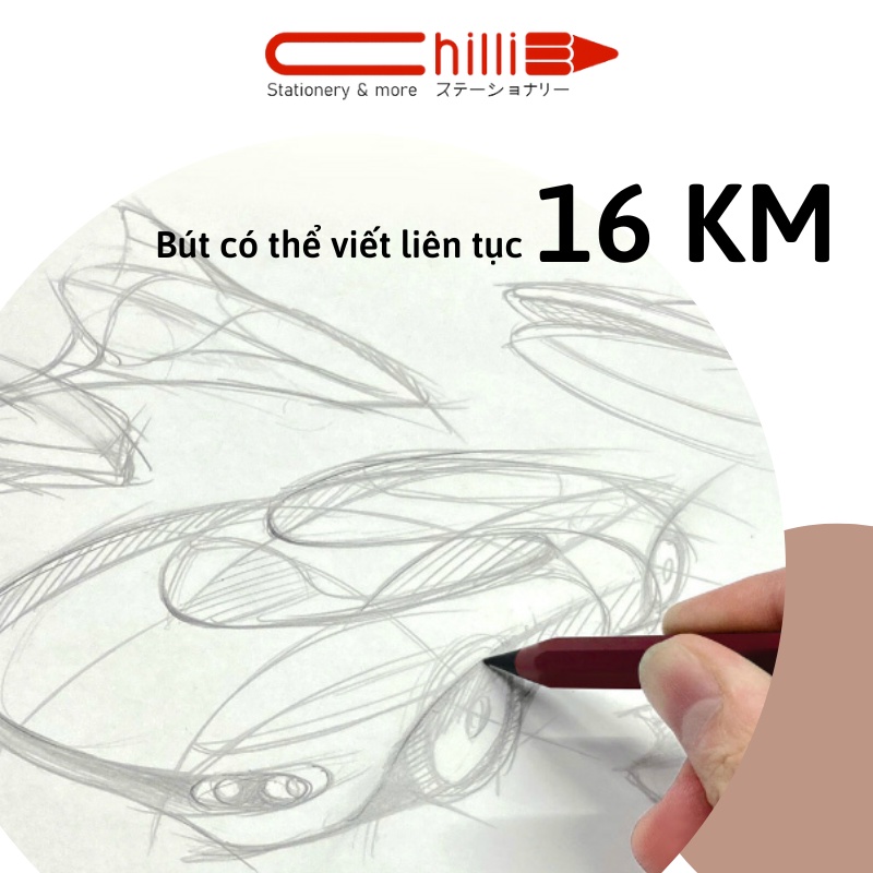 Bút Chì Vĩnh Cửu Metacil SunStar Có Thể Viết Liên Tục Đến 16km Thiết Kế Chống Lăn Siêu Tiết Kiệm Dễ Sử Dụng