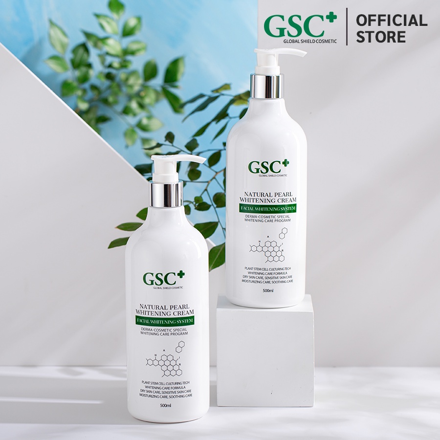 Kem ủ trắng da mặt GSC Natural Pearl Whitening Cream 500ml từ GSC Hàn Quốc  - Sữa dưỡng thể | TheFaceHolic.com