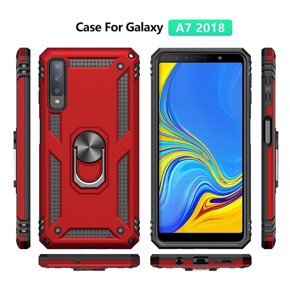 Ốp điện thoại PC cứng kèm giá đỡ nhẫn cho SAMSUNG GALAXY A7 2018 SM-A750F | BigBuy360 - bigbuy360.vn
